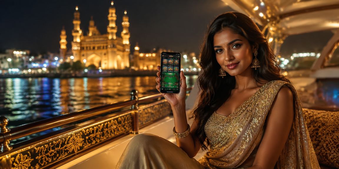 Mobile casino betting by street market near Charminar in Hyderabad
